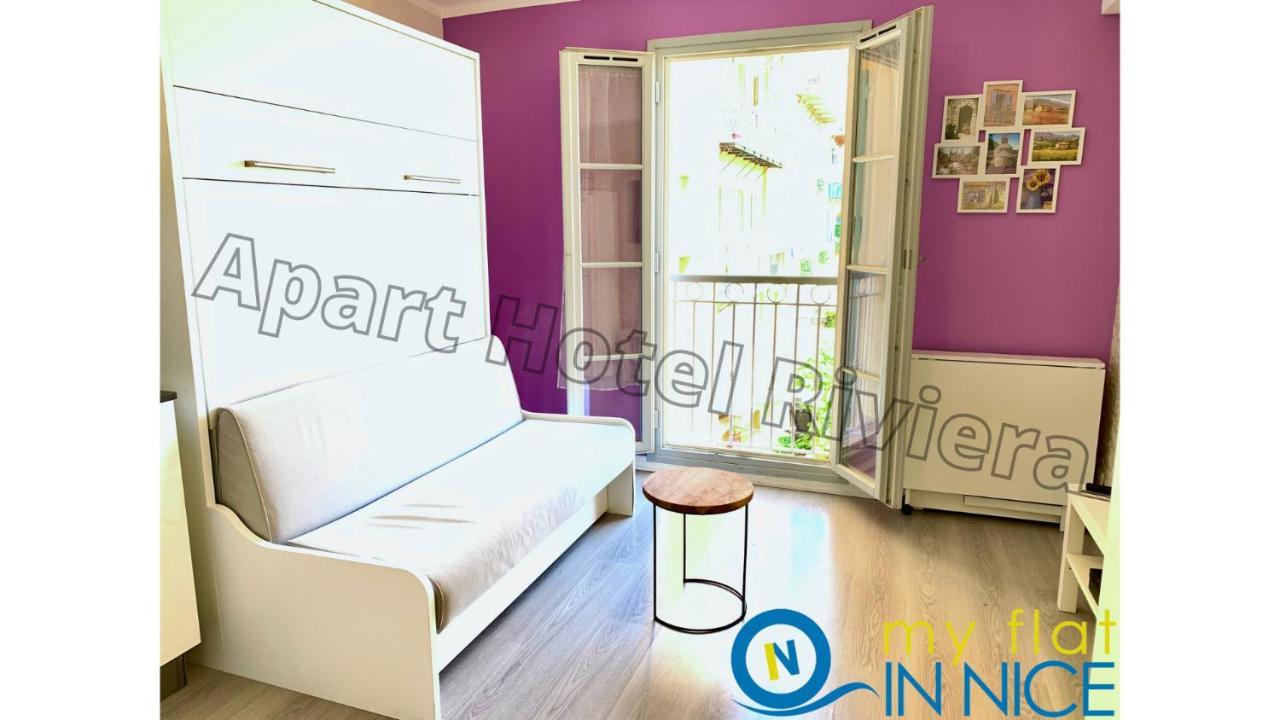 Aparthotel Riviera Nice Cote D'Azur - Old Town - Studio Ac - Sea View - 50M Promenade Des Anglais- La Maison Linda Bagian luar foto