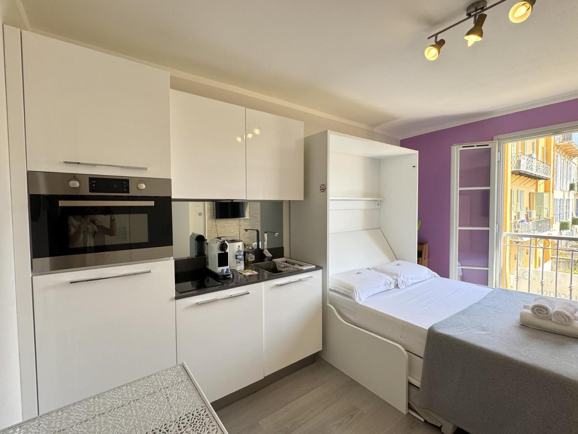 Aparthotel Riviera Nice Cote D'Azur - Old Town - Studio Ac - Sea View - 50M Promenade Des Anglais- La Maison Linda Bagian luar foto